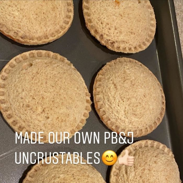 A reviewer's photo showcasing their homemade uncrustables