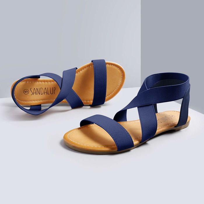 Sandals in a rich navy blue shade