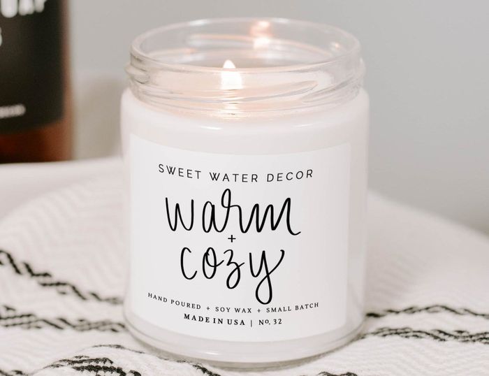 the warm + cozy candle