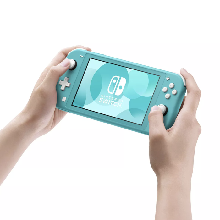 the light blue Nintendo Switch Lite