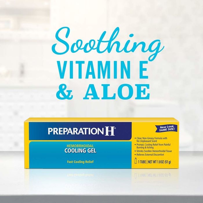 box of Preparation H hemorrhoidal cooling gel