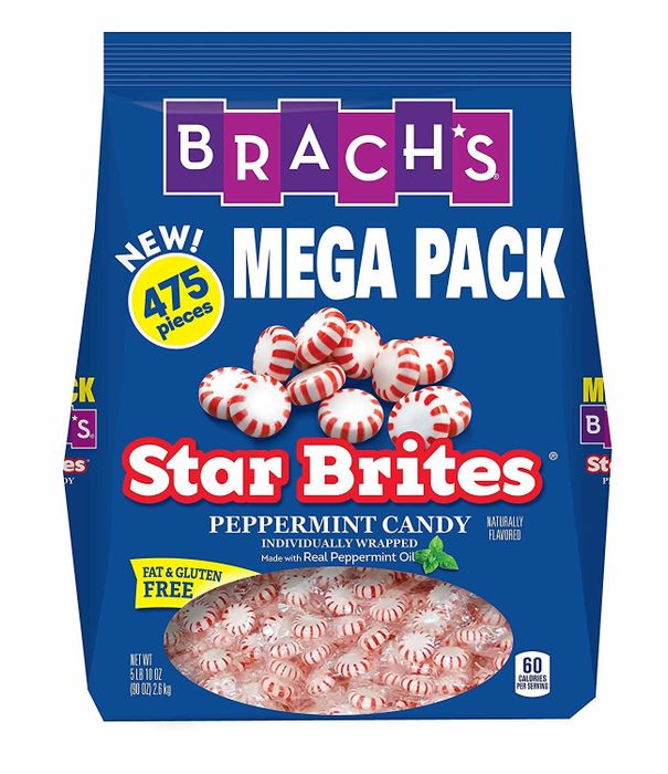 bag of 475 brach's star brites individually wrapped peppermints