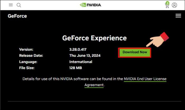 Sử dụng phần mềm NVIDIA GeForce Experience để tiến hành cập nhật driver.