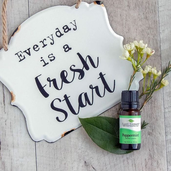 the bottle of essential oil