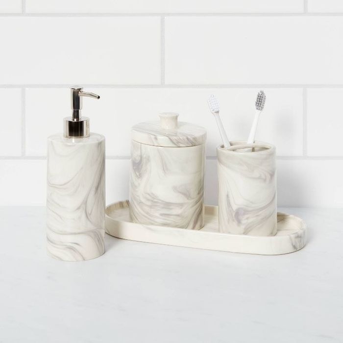 The bathroom accessories set
