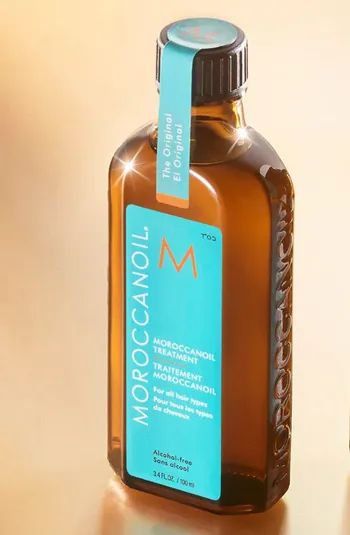 a bottle of the Moroccanoil treatment
