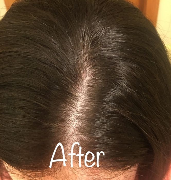 Photo of a reviewer's hair after using the shampoo
