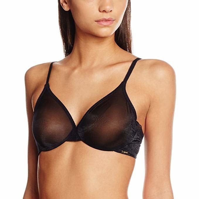 A model showcasing the bra in classic black