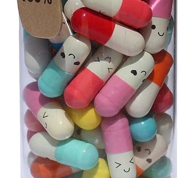 the capsules contained within a bottle