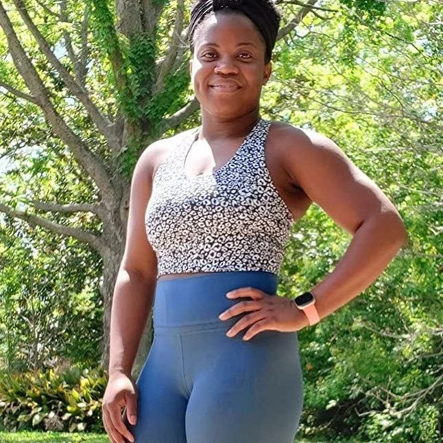 A reviewer is rocking the black and white tank top.