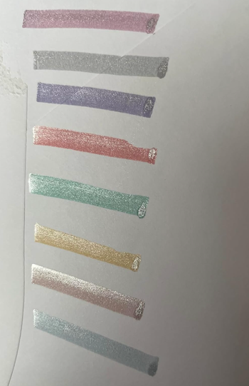 Eight dazzling swatches of glittery highlighters