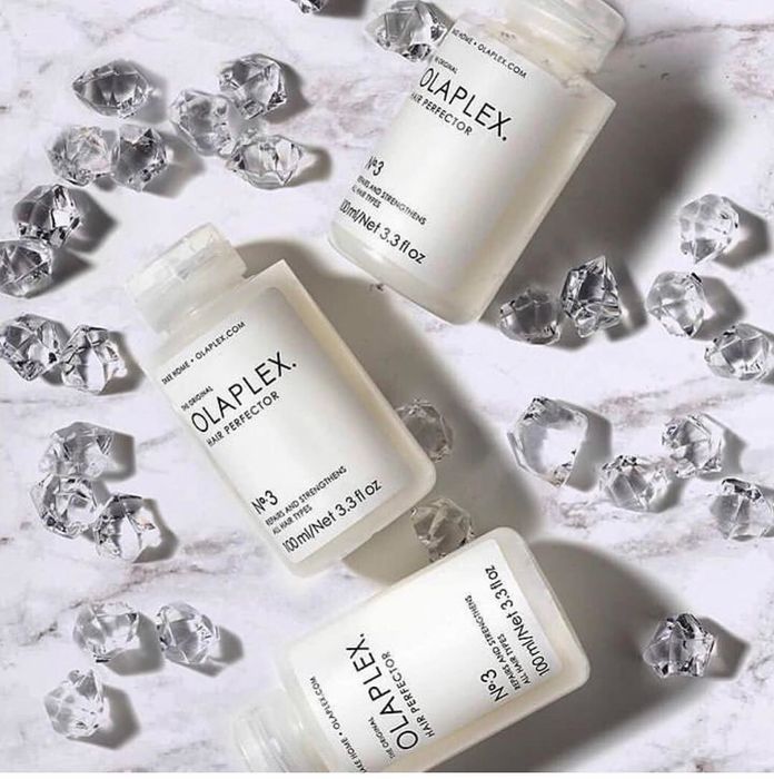 The bottles of Olaplex Hair Perfector No 3.