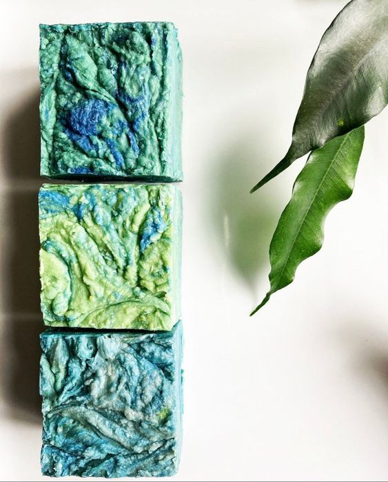 Three eco-friendly shampoo bars