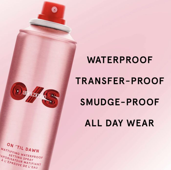 A can of On 'Til Dawn setting spray featuring the text