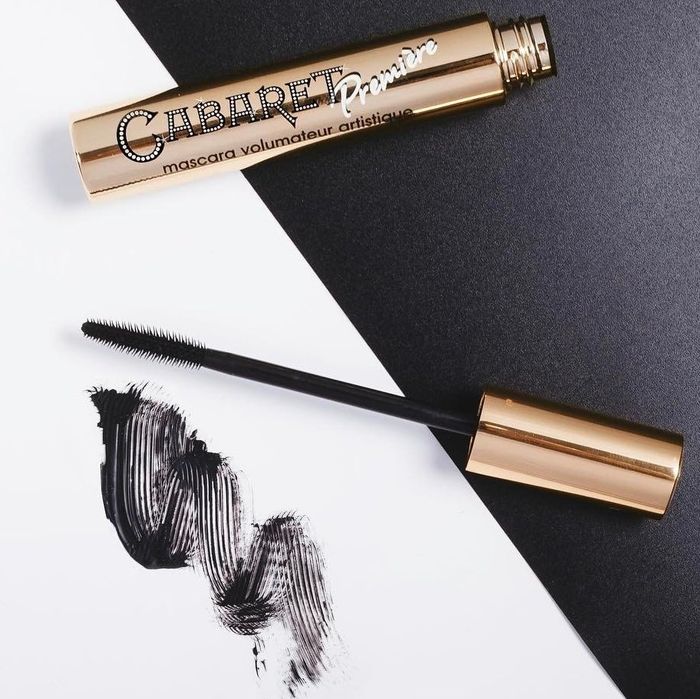 the mascara packaged in a sleek gold tube