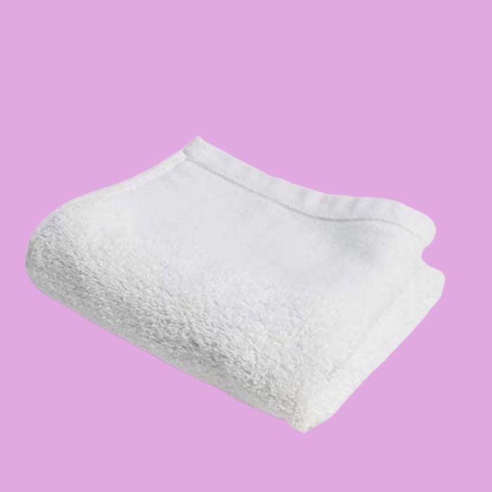 The soft white cotton towel