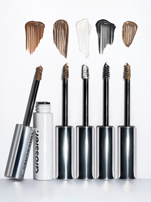 An illustration presenting the five available shades of Boy Brow, catering to a range of brow colors.