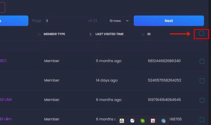 Đừng quên tích vào ô Select All nếu muốn rời tất cả nhóm
