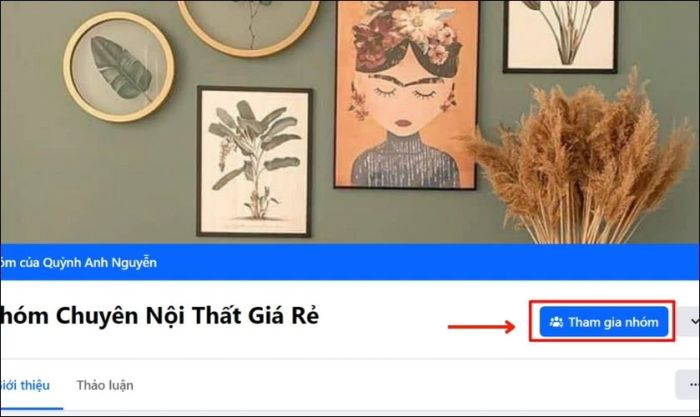 Nhấn vào nút để gửi yêu cầu tham gia lại nhóm