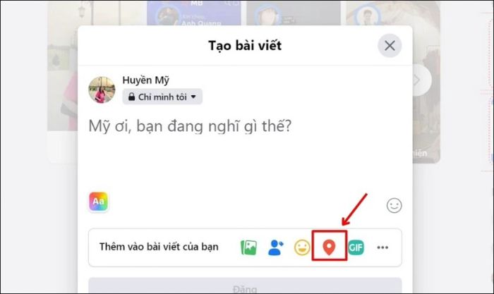 Chọn biểu tượng Check in