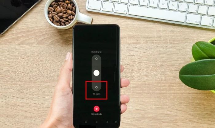 Trượt xuống để tắt nguồn điện thoại OPPO