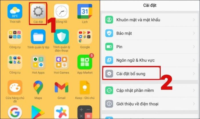 Tắt nguồn điện thoại OPPO bằng chế độ bật/tắt