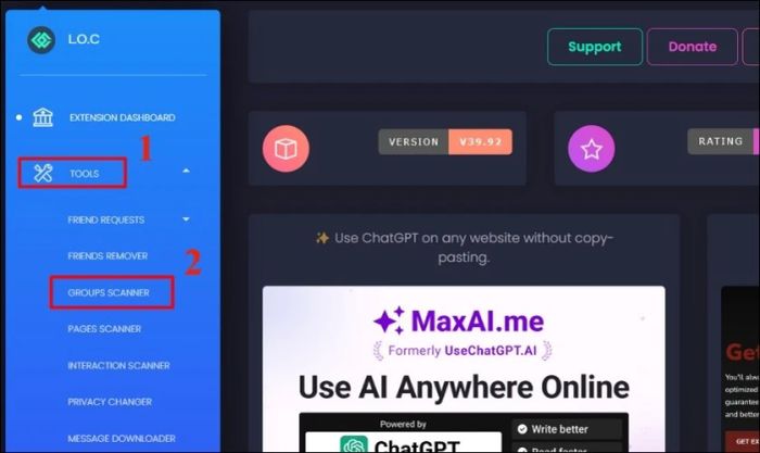 Hãy chọn Group Scanner để kích hoạt tính năng quét nhóm