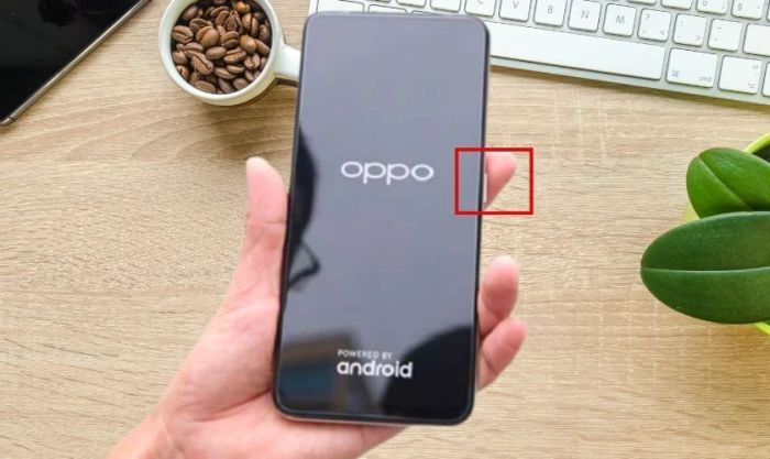 Phương pháp tắt nguồn điện thoại Oppo bằng phím nguồn