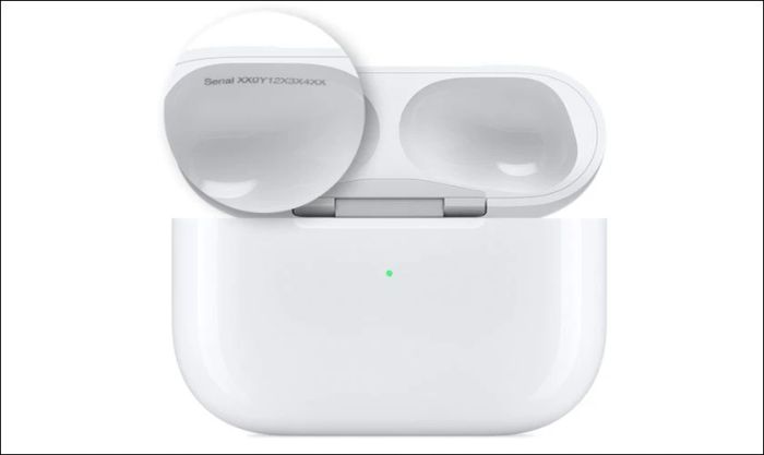 Phương pháp kiểm tra IMEI Airpod trực tiếp trên nắp hộp sạc