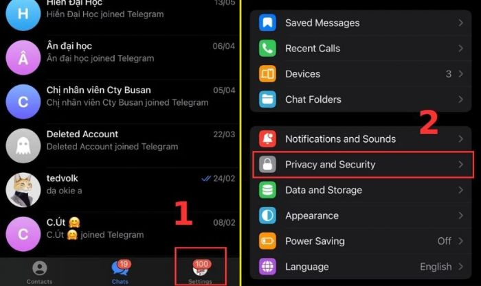 Hướng dẫn ẩn số điện thoại trên Telegram cho iOS