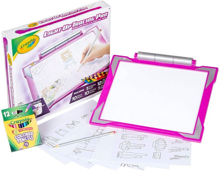 A pink tracing pad with its complete packaging, as shown in the image.