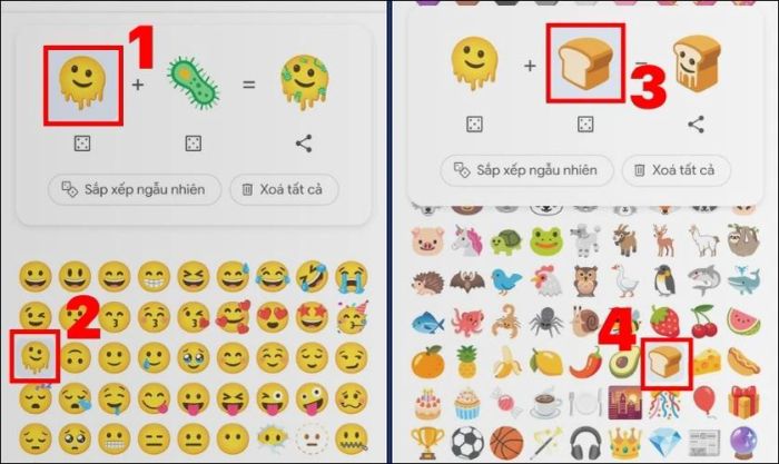 Nhấn vào biểu tượng đầu tiên và chọn một biểu tượng khác để thay thế