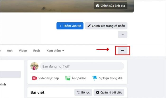 Chọn biểu tượng 3 chấm