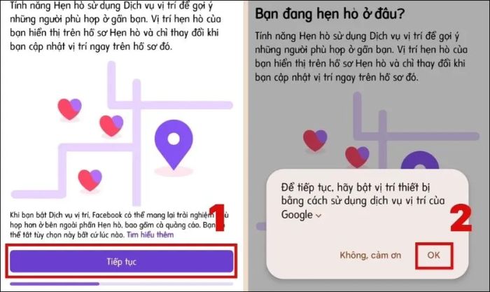 Nhấn Tiếp tục và chọn OK để xác nhận