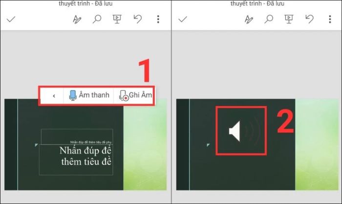 Lựa chọn loại âm thanh phù hợp để thêm vào bài thuyết trình