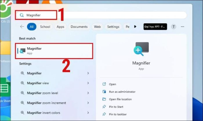 Hướng dẫn phóng to màn hình máy tính với Magnifier