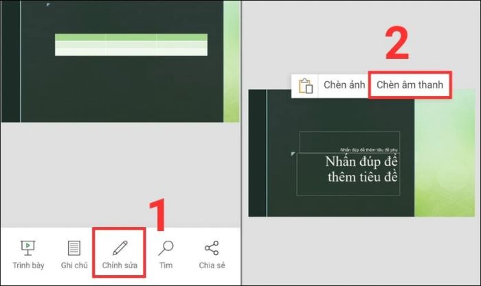 Hướng dẫn chèn hiệu ứng âm thanh vào PowerPoint trên điện thoại