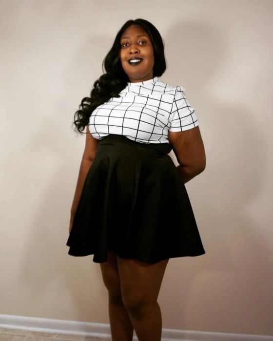 The skirt in classic black.