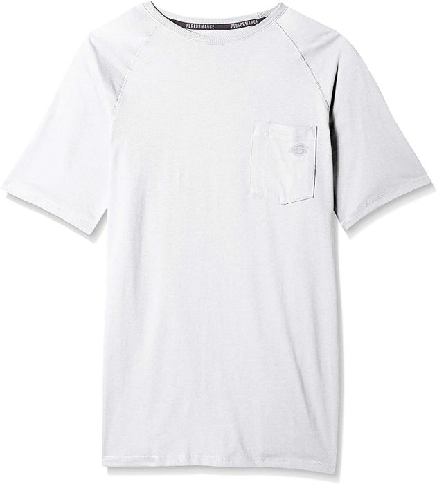 image of a white t-shirt featuring a front pocket