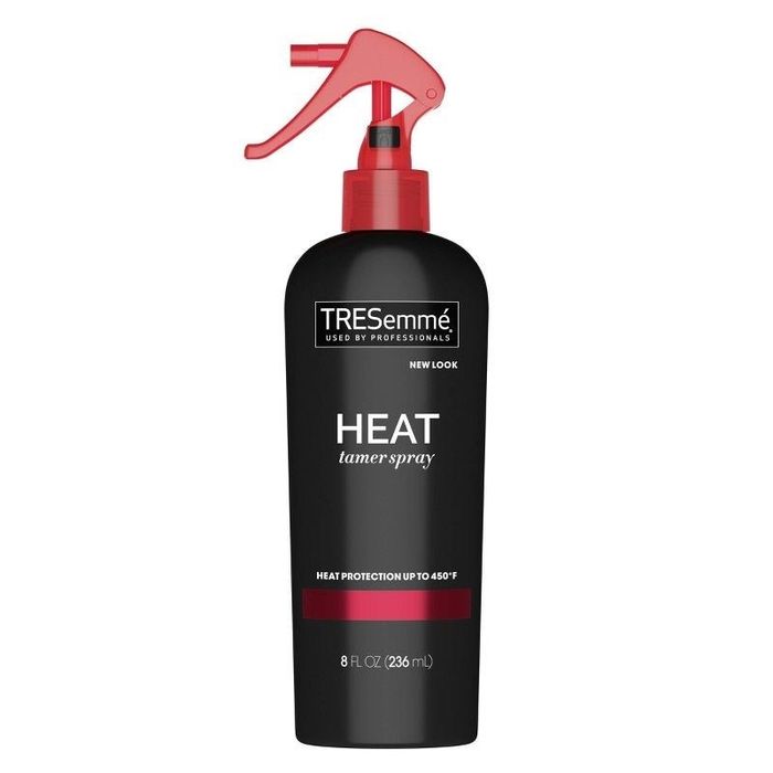 A bottle of heat protectant.