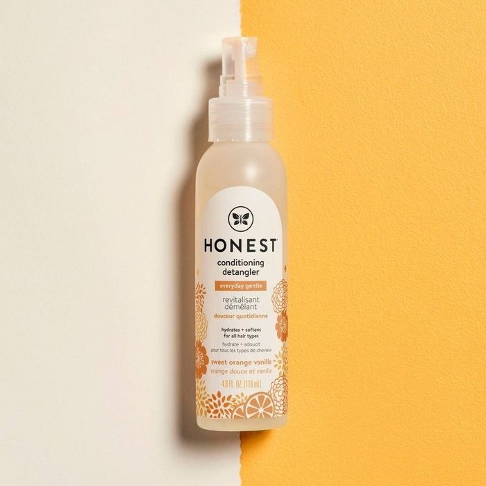 A bottle of hair detangler