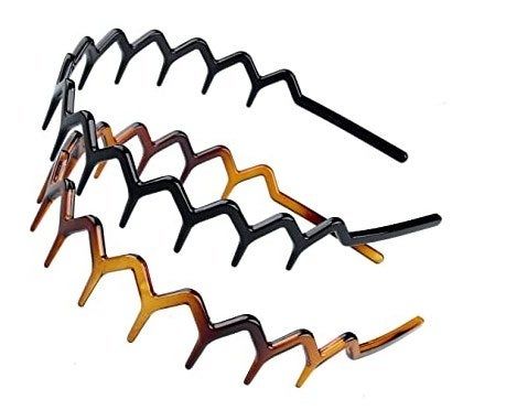 A pair of two zig-zag headbands.