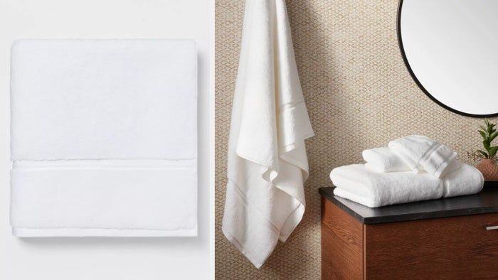 The pristine white towels