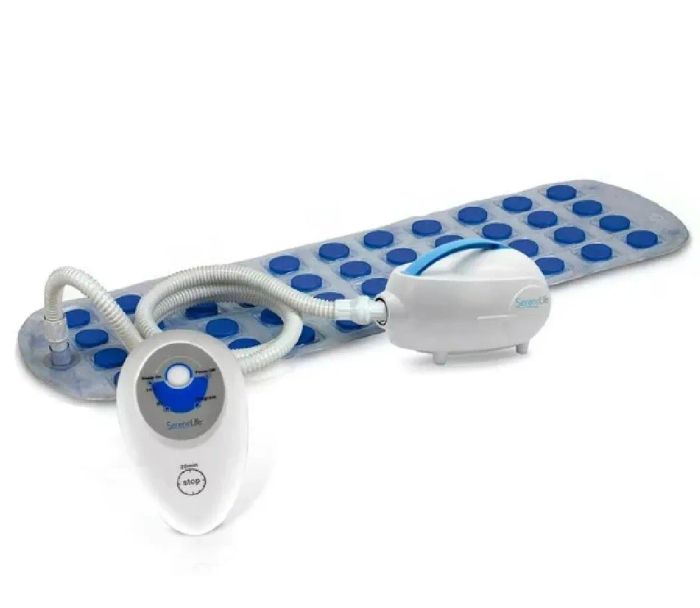 a vibrant blue bubble bath machine