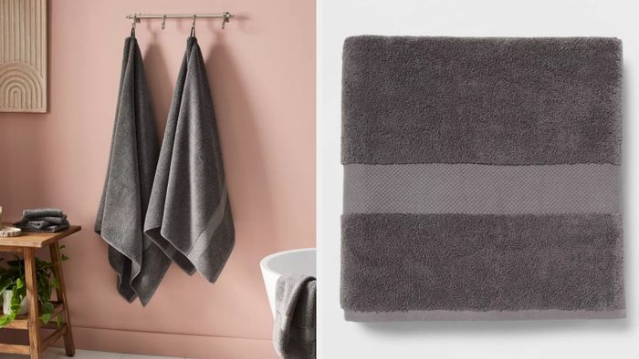 The deep gray towels