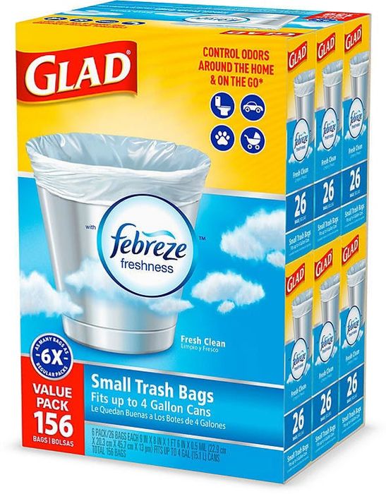 A pack of aromatic trash bags.