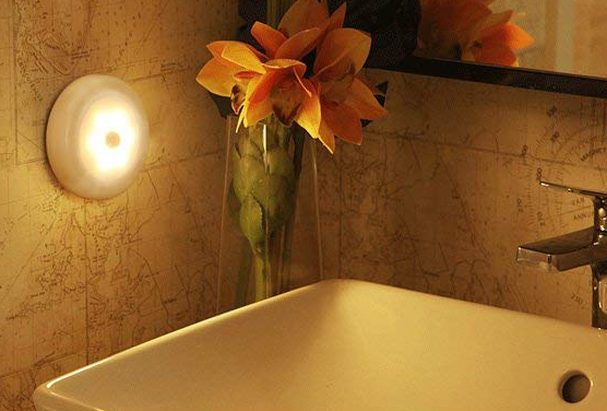 The motion-sensor night light placed in someone's bathroom.