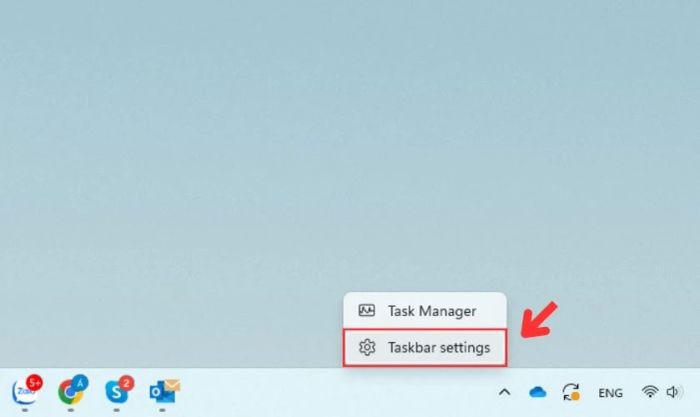 Cách điều chỉnh thanh công cụ nằm ngang trên máy tính sử dụng Windows 10
