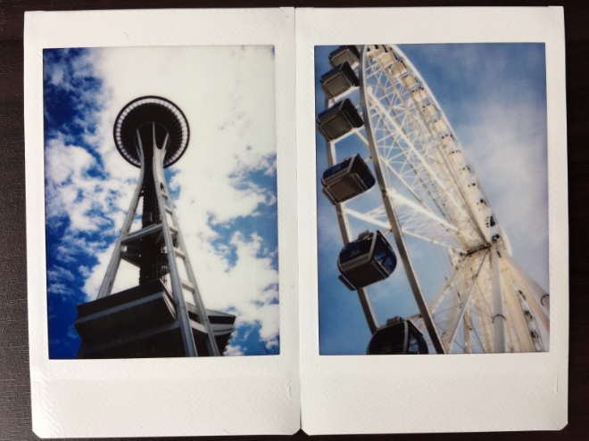 A different reviewer image featuring two Polaroid-style photos