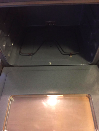 the same oven, now spotless and shining